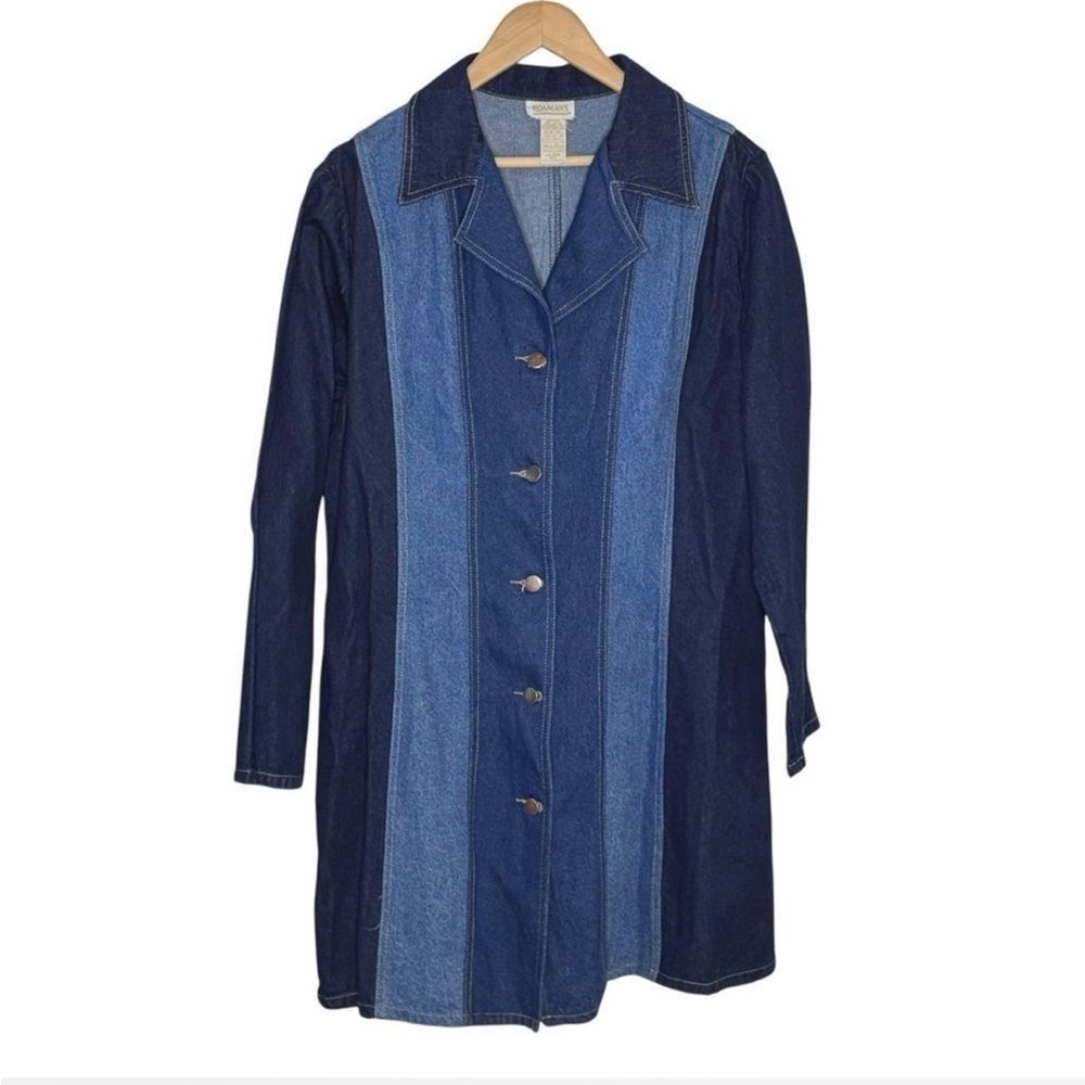 Roaman's Mixed Denim Jacket